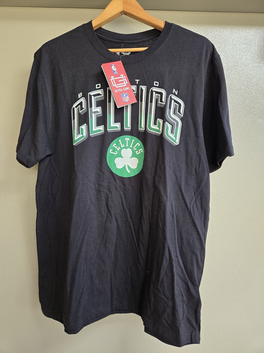 NBA Boston Celtics Black Graphic T-Shirt